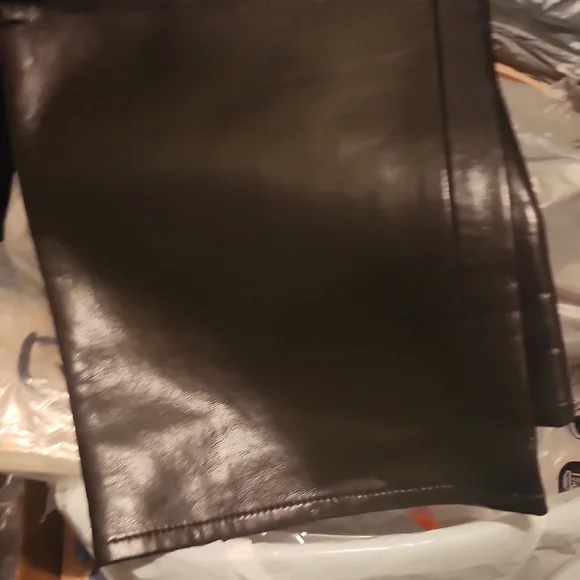 #51...NWT Women's Citizens of Humanity Dark Brown Leather Pants...33 - Picture 6 of 8